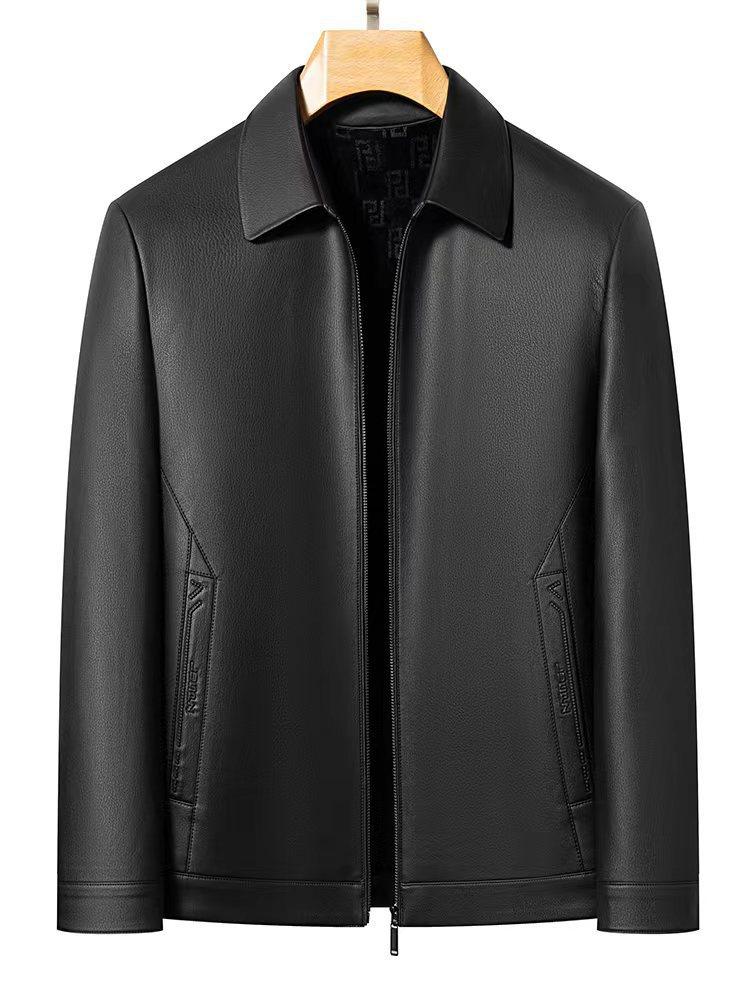 Куртка из натуральной кожи, осеннее и зимнее пальто, повседневная мужская овчина высокого класса плюс бархат, потертая кожа, трендовая одежда