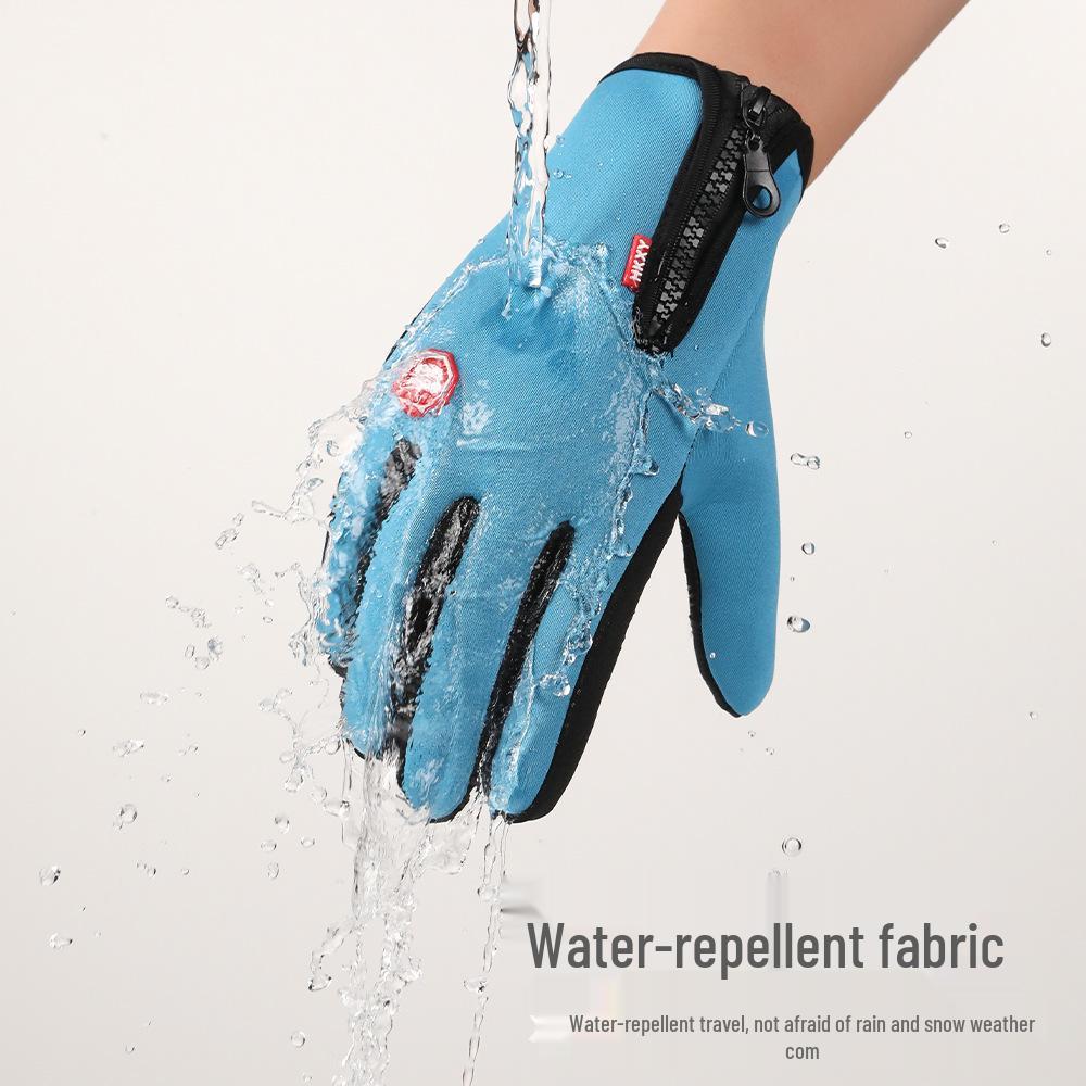 Мужские и женские зимние сенсорные велосипедные перчатки - Теплые, ветрозащитные, водонепроницаемые и на флисовой подкладке для использования на открытом воздухе