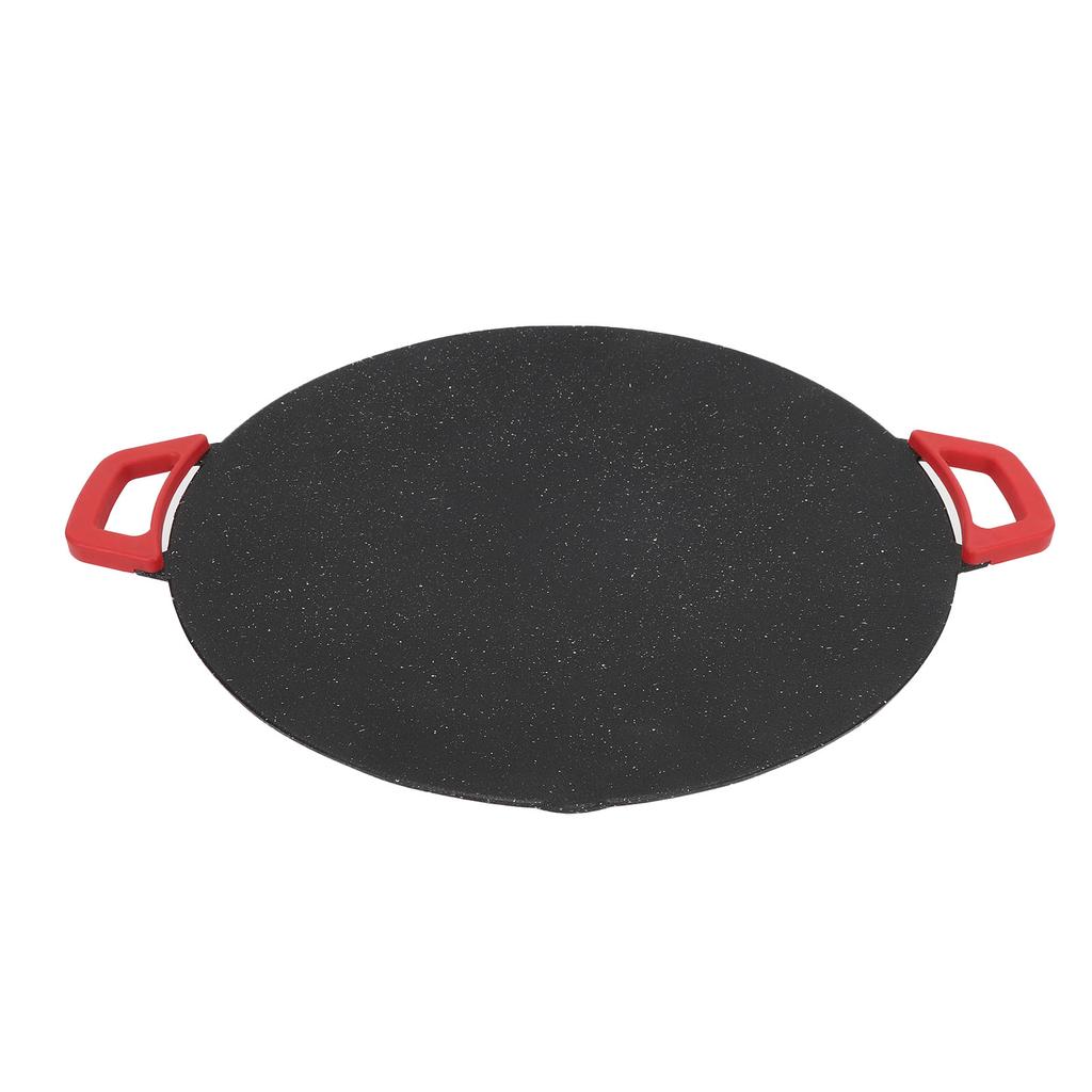Round Electric Grill 40cm Smokeless Nonstick Rapid Heat Up BBQ Grill Pancake Maker with Handles