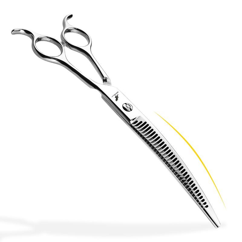 8.0 Inch Curved Pet Grooming Shears Professional Thinning Scissors Dog Cat Hair Trimming Stainless Steel