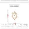 High-end zircon crown heart brooch, shell corsage, versatile pin for coats and suits