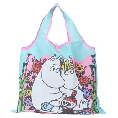 Small Planet Moomin Shopping Bag Flowers and Bubbles
