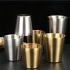 Golden Double Wall Beer Mug for Adult 304 Stainless Steel Korean Style Coffee Tea Milk Juice Water Cup Unbreakable Tumblers