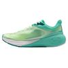 Round Toe Shock Absorbing Non-Slip Wear-Resistant Low-Top Running Shoes Women Sneaker Green White 3026265-100