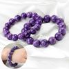 Натуральный высококачественный эластичный браслет с аметистом, браслет с рисунком дракона, аметист, нефрит, браслет для мужчин и женщин, модные подарки для пар