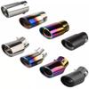 Car Exhaust Systems Muffler Silver Black Burnt Blue Colorful Exhaust Muffler Tip Stainless Steel Pipe Silver Rear Tail