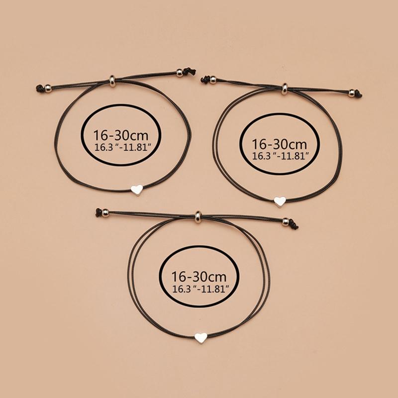 Парный браслет для лучших друзей для 2/3, браслеты для отношений с подвеской-шармом в виде сердца для креативных украшений для лучших друзей, пары