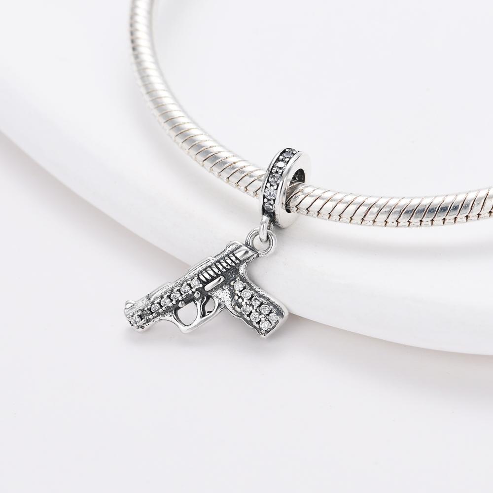 Fit  S925 Original Bracelet Wrench Screwdriver Hammer Ruler Pen Silver Charms Beads For Women DIY Jewelry Gift Making