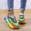 Fashion Women Sneakers Spring Autumn Sports Shoes Multicolor Casual Lace-up Comfortable Platform Running Shoe Footwear Plus Size 43