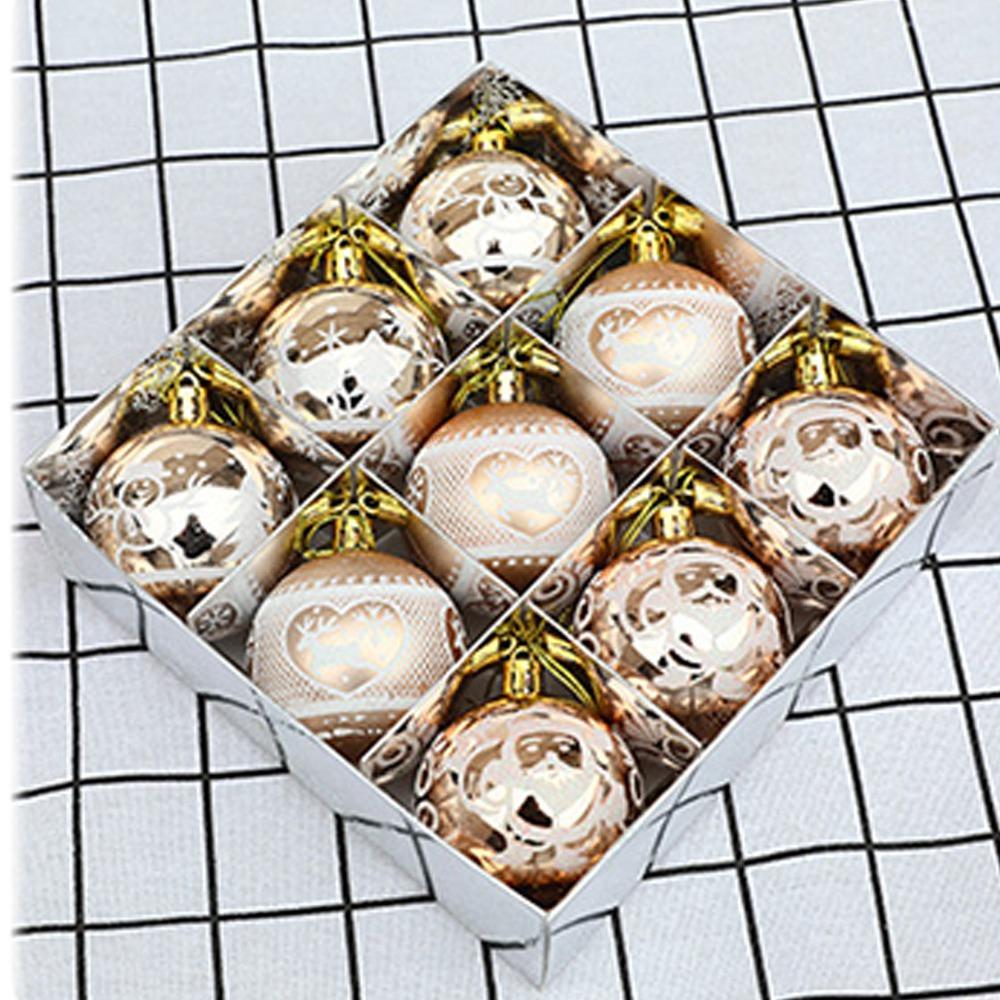 Good-9Pcs Christmas Balls Christmas Tree Decor Hanging For Home Decor New Year Party Small Pendant Ornaments