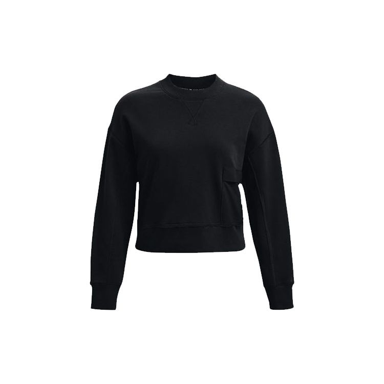 Under Armour Толстовка Project Rock Fleece Crew Neck, женские топы, черная 1365989-001