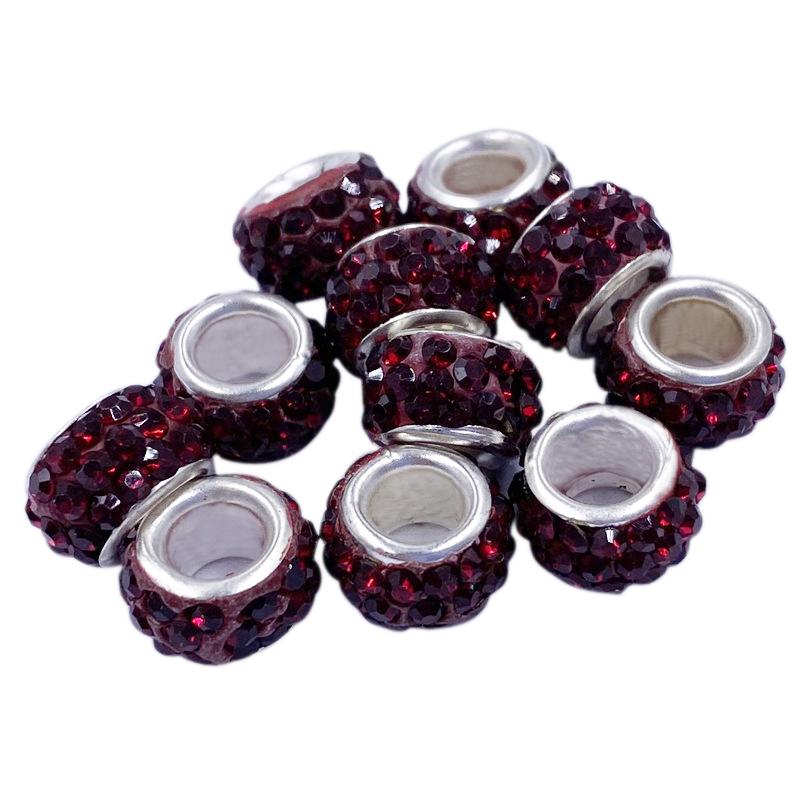 10 шт. 12 мм большое отверстие CZ хрустальные бусины горный хрусталь разделитель подвески подходят для браслет ожерелье DIY ювелирные аксессуары