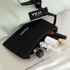 Prada Фасолевый зеленый/Розовый Большая вместимость Портативная косметичка Хранение Фасолевый зеленый большая вместимость портативная косметичка