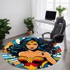 1 шт. Круглый ковер Wonder Woman для офиса, под офисные стулья, в спальню, гостиную, домашний декор, Декор для комнаты, Доступен в различных размерах