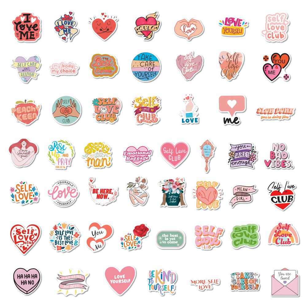 50Pcs/Set Self Love Slang Series 02 Наклейки Водонепроницаемые DIY Модные каракули Наклейки Наклейки