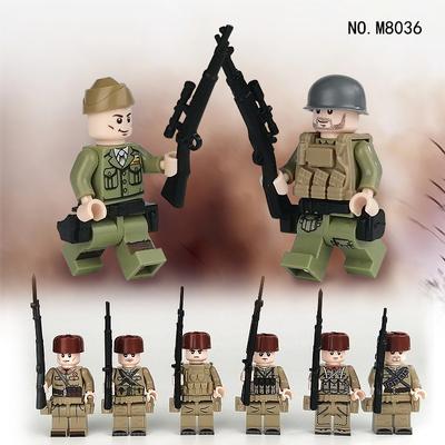 M8036 Добровольческая армия против помощи США в Корейской войне, ролевые фигурки, фигурки из мелких частиц, строительные блоки с оружием, детские игрушки