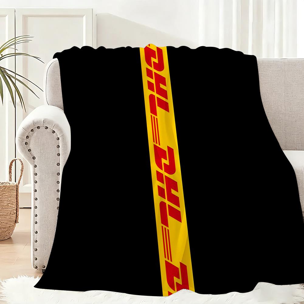 D-dHLs Expresss Throw Lightweight 240g Flannel Blanket Soft Skin-friendly for Summer Cooling