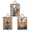 Nature Theme Wall Hanging Wooden Wall Art, Home Décor Items - Multicolor