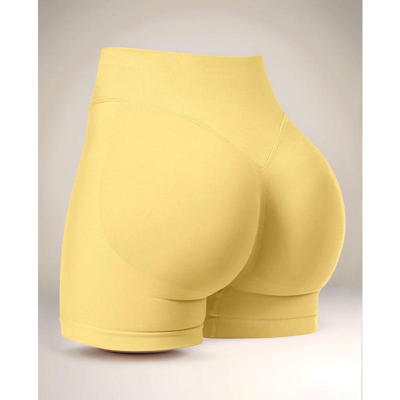 Seamless High Waist Tight Yoga Shorts Butt Lifting Workout Running Shorts
