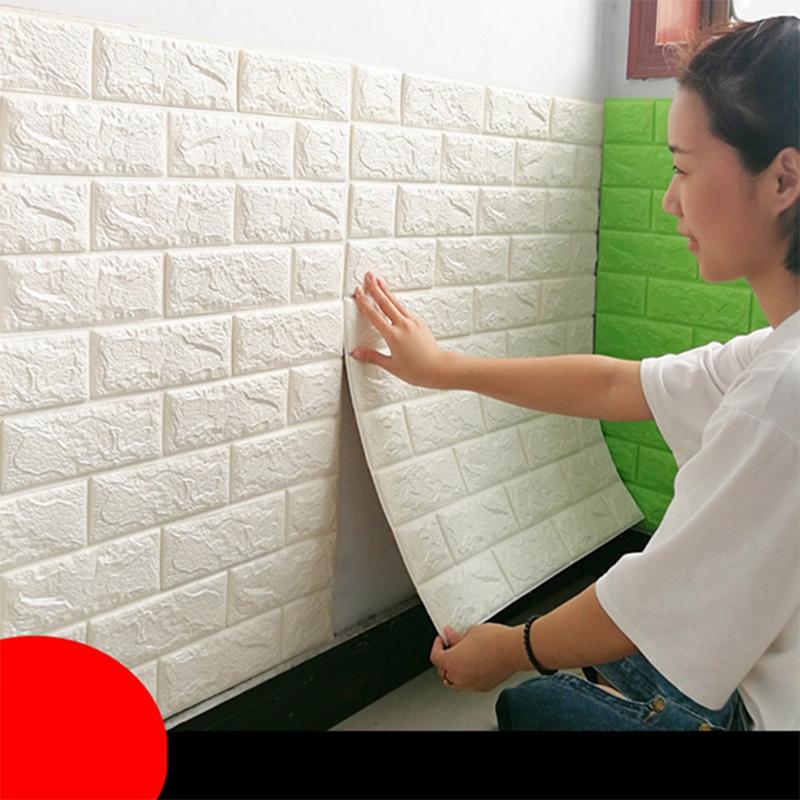 1/5/10 шт. 70*77 см пенопластовые 3d стерео обои против столкновений гибкая упаковка украшения водонепроницаемые обои