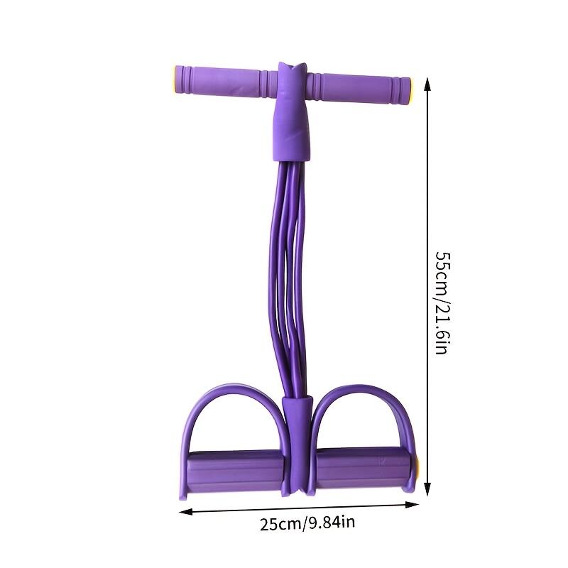 Home Gym Resistance Bands - 1Pc 4 Elastic Tubes, Suitable For Full Body Exercises, Abdominal Exercises, Rowing Machines And Fitness Equipment