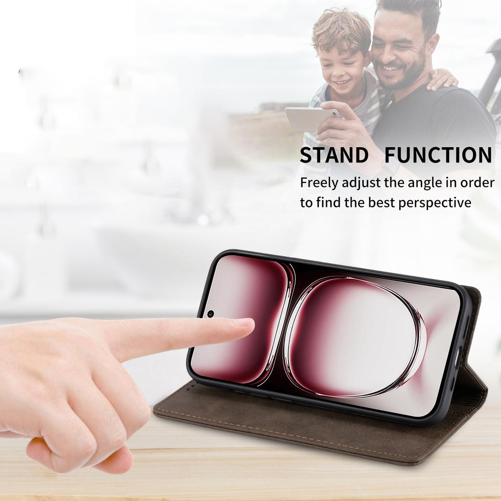 DF-05 For Oppo Reno12 Pro 5G (Global) Case PU Leather Phone Cover RFID Blocking