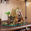 Модель Строительные Блоки Уличный Вид Лесной Бревенчатый Дом - Образовательная Сборная Игрушка, Совместимая с Lego