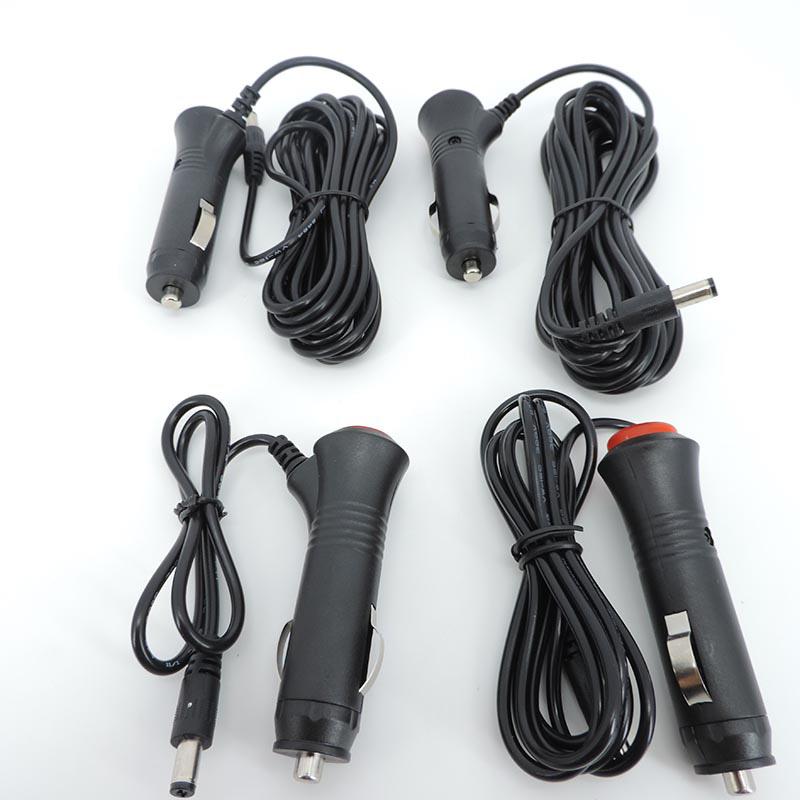 DC 12V 24V Автомобильный адаптер зарядное устройство прикуриватель блок питания удлинитель шнур переключатель для автомобильного монитора камеры 2.1x5.5mm 0.5m-5m