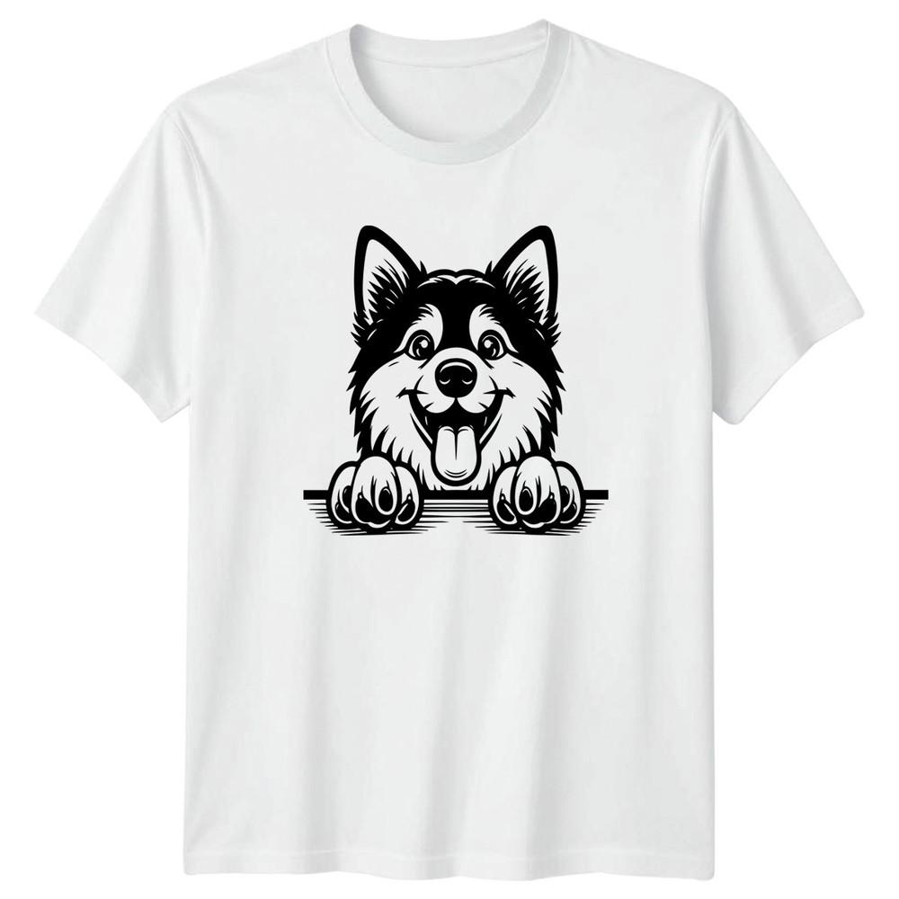Happy Peeking Dog Paws Graphic Animals Dogs Unisexs Unisexs Unisex TShirt Tee
