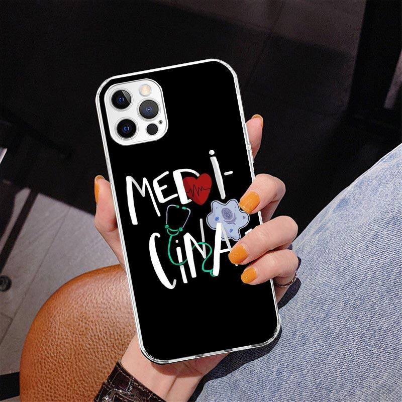 Медицинский спасательный чехол для телефона EMT EMS для iPhone 13 12 Mini 11 Pro Max XS XR X SE 7 8 Plus 5S 5 6S 6 Подарок Печатная крышка Fundas