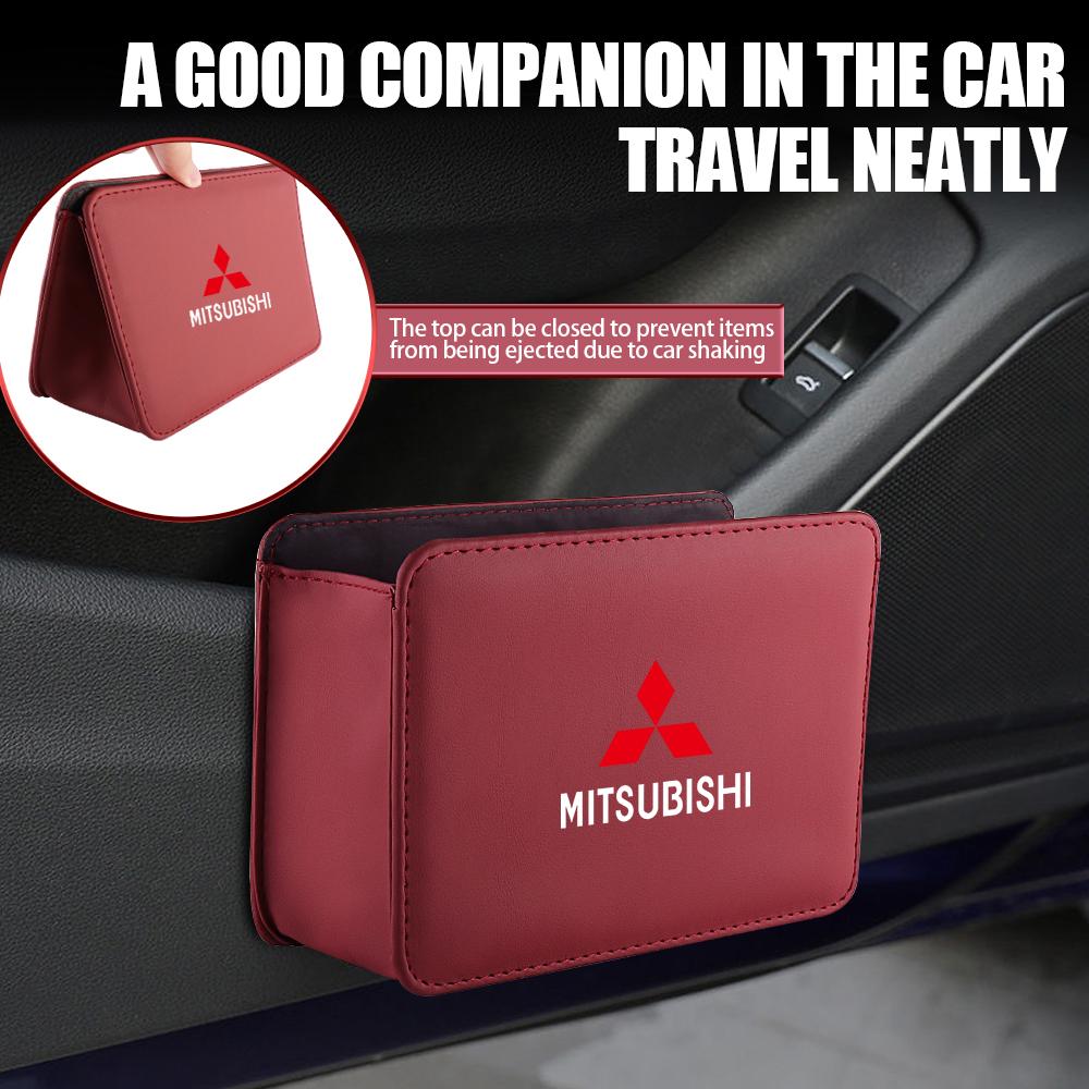 bzdn5 Car Trash Can Collapsible Leak-Proof Storage Box Backseat For Mitsubishi Asx Lancer L200 Pajero Sport Attrage Xpander Mirage