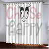 Curtain Letter Series High Density Blackout 3D Digital Printing Curtain