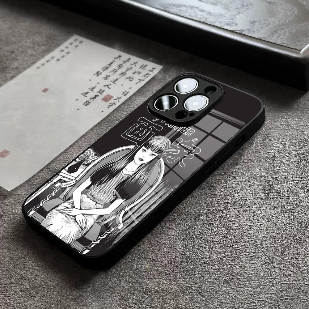 Чехол для телефона Junji Ito Tomie в стиле хоррор-комиксов для IPhone 16 Pro Max 14 17 Air 12 15 11 13 Mini X XR XS Max SE Стеклянная крышка