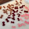 50Pcs Winter Bow 3D Nail Art Accessories Cute Bow Tie Nail Decorations Diy Resin Nail Charms Mix Parts