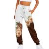 Women's Casual Fashion Sweatpants Printed Pants Elastic Waist Drawstring Pants