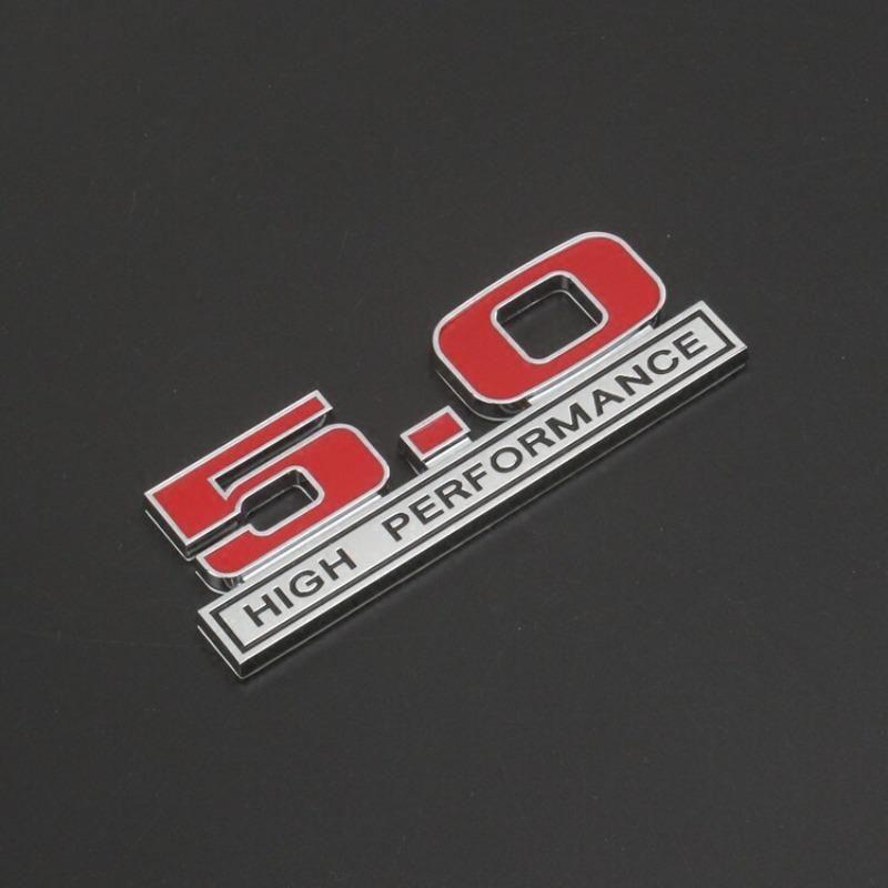 Applicable to GT car logo, tail label, metal 5.0 displacement standard, commemorative edition, side label, leaf plate label, upgrade label