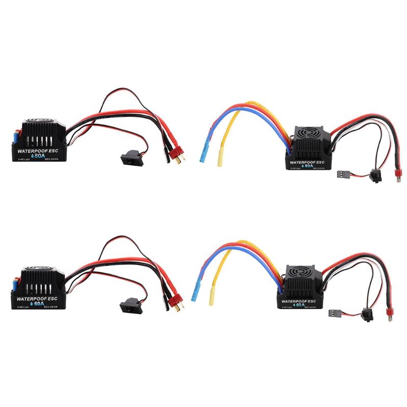 Brushless Electronic Speed Controller RC Waterproof ESC 60A/80A Brushless & Brand New Accessory for 1:10 RC Toy Off-road