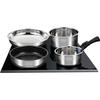 Arthur Martin AM0025 Batterie de cuisine amovible 10 pièces Acier Inoxydable Casserole avec bec verseur Poignée amovible tous fe63
