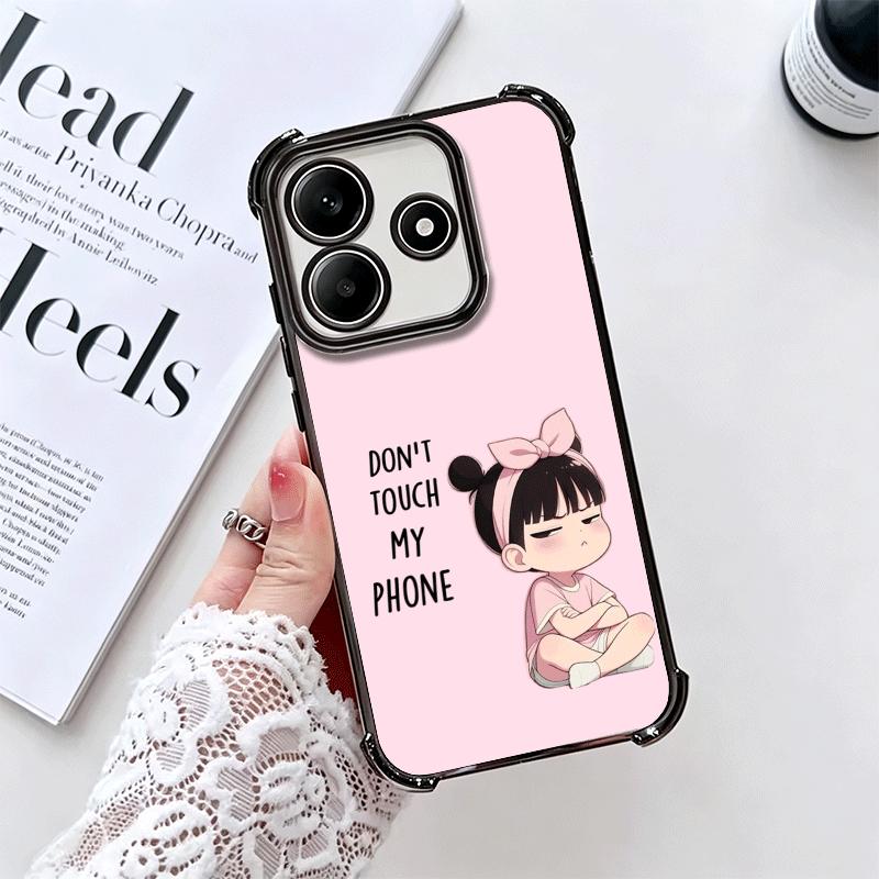 Смешной чехол с покрытием «Не трогай мой телефон» для Xiaomi Redmi Note 14 15 Pro Plus 13 12 11 11S 11T 10 9S 9 5G, противоударный Aira