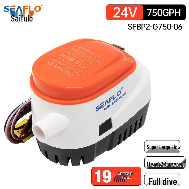 SEAFLO Marine 12V/24V Automatic Bilge Pump for Yachts & Speedboats