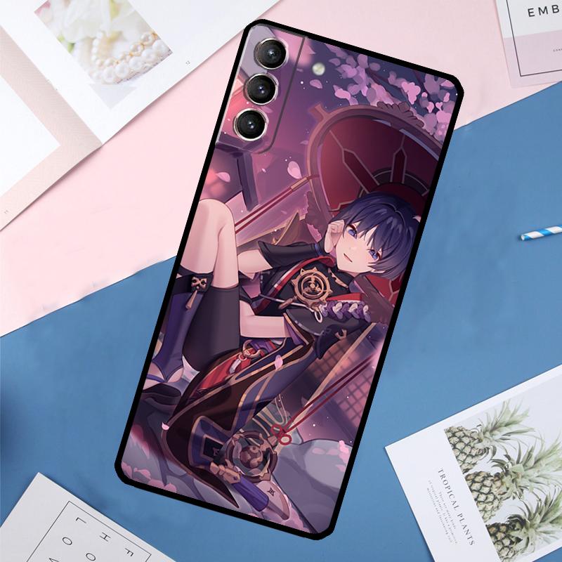 Чехол Scaramouche Genshin Impact для Samsung Galaxy S25 Ultra S21 S22 S24 S23 Ultra S9 S10 Plus S21 FE S25 FE Задняя крышка