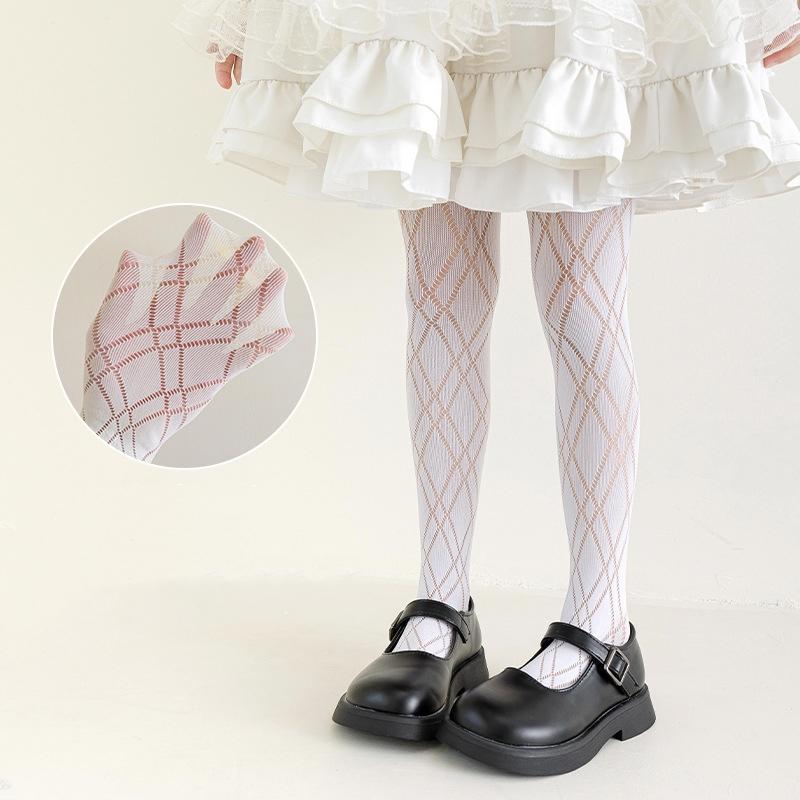 Тонкие Дышащие Колготки для Маленьких Девочек Детские Танцевальные Колготки Носки Детские Колготки для Школьной Формы Принцесса Лолита Кружевные Брюки Колготки