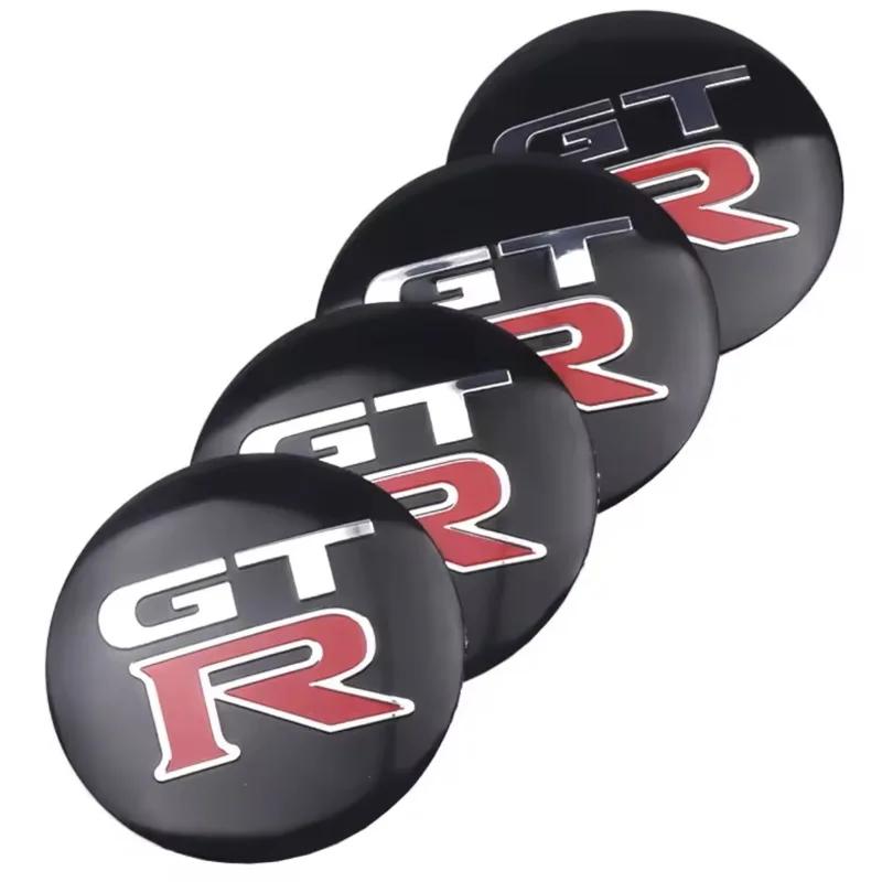 CNENFU1 4Pcs/Set Car Styling Aluminum Metal Wheel Center Hub Caps Badge Sticker For Nissan X-trail RogueQashqai Sport RogueAltima Versa