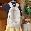 Student School Bag Solid Color Women Backpack Men Travel Backpack