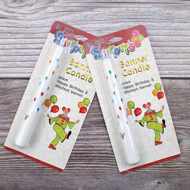 Креативная свеча-сюрприз «Клоун», баннер для вечеринки, смешное украшение для торта на день рождения, реквизит для розыгрыша, композиция, свеча