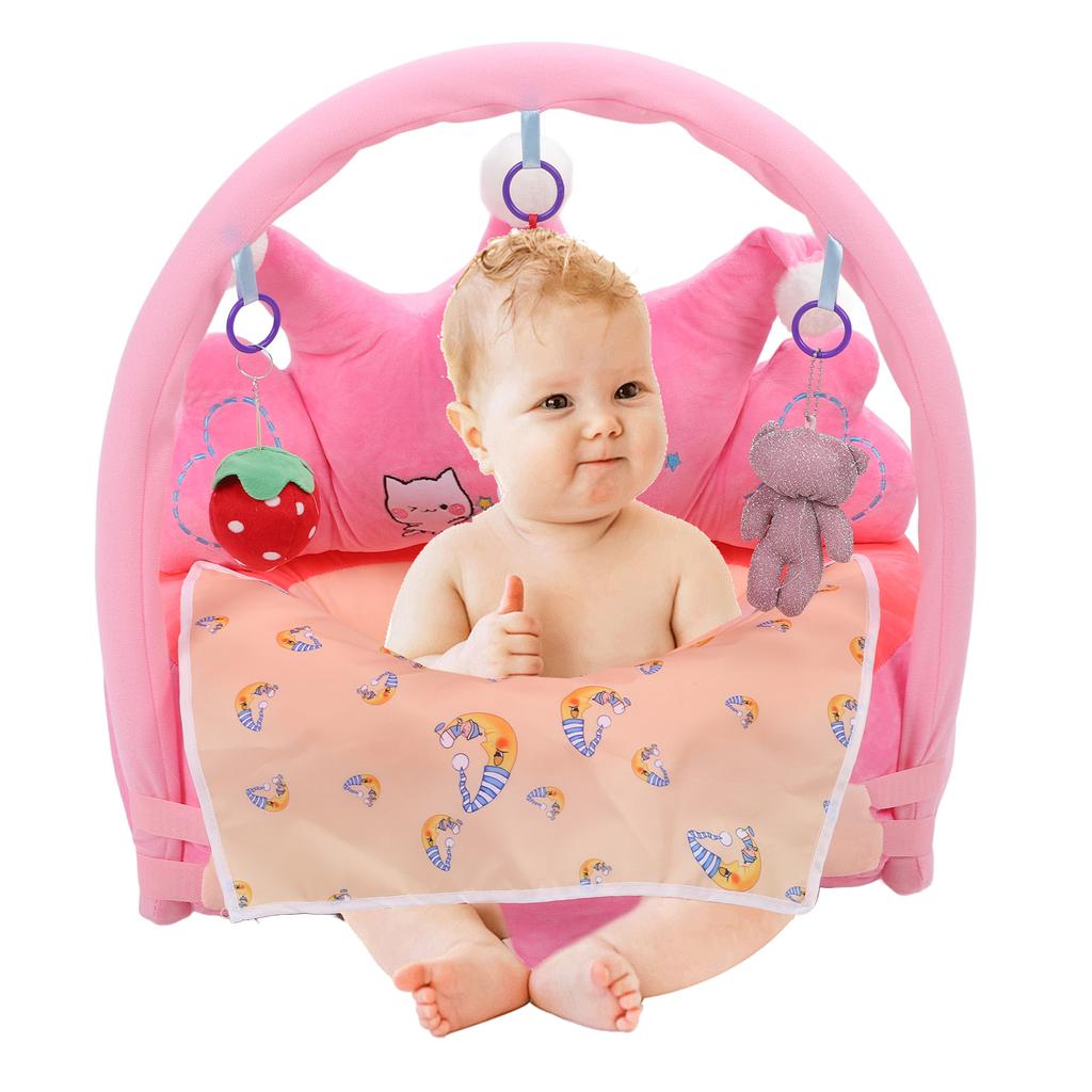 Мягкое детское сиденье в форме короны, поддерживающее сидячее положение, удобное кресло для обучения сидению, плюшевое кресло для малышей