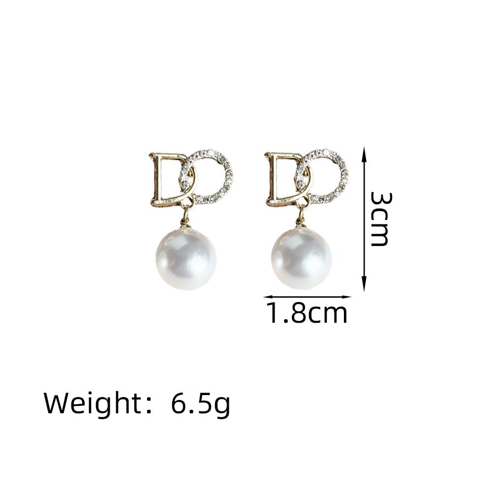 925 Pearl Earrings Women'S Simple Temperament Versatile Stud Earrings High Quality Advanced Sense 925 Niche Earrings