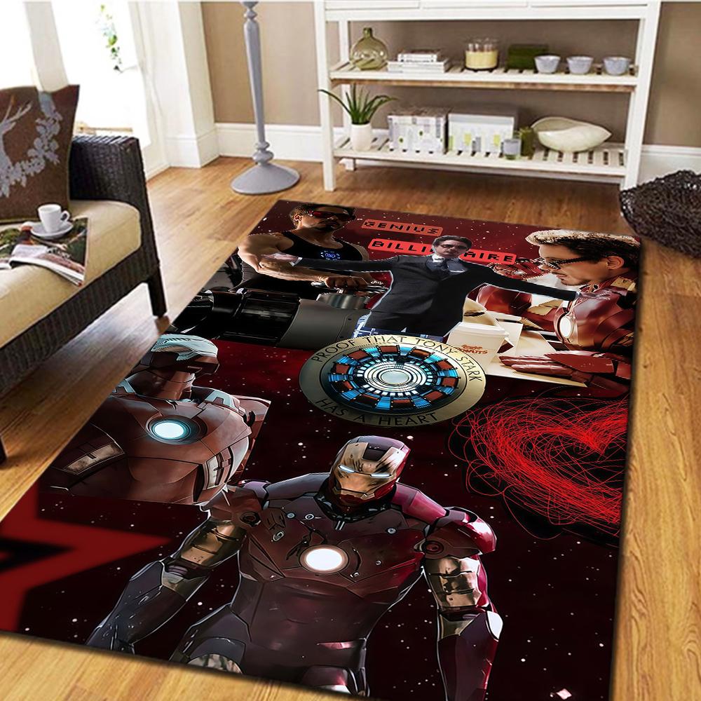 Iron Man Home Decor Carpet, Bedroom Floor Rug, Digital Printing Movie Mat, Large Size Play Mat -HYQ33