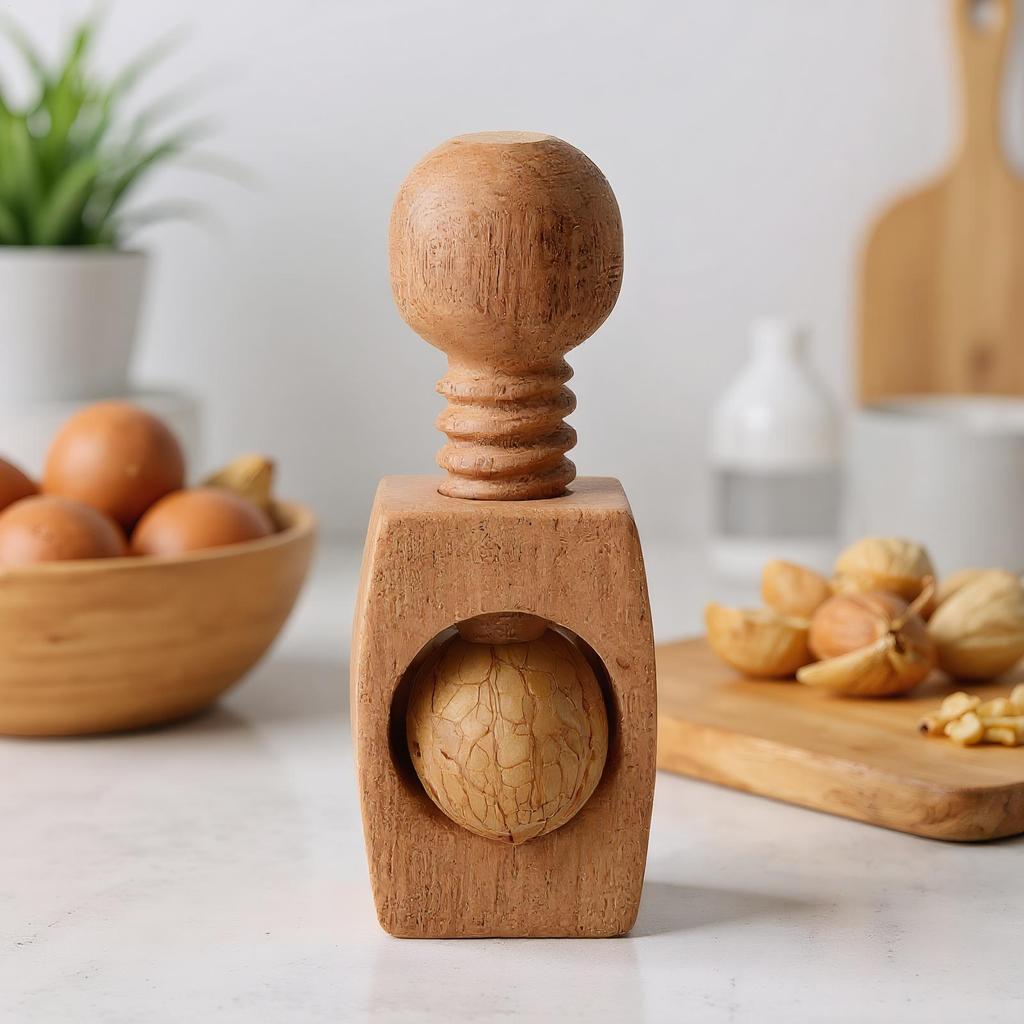 Walnut Cracker Manual Wooden Walnut Cracker Nut Clip Portable Sheller Opener for Hazelnuts Pecans Chestnuts Daily Cooking Snacks