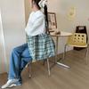 Travel Canvas Tote Bag Korean Style Women Handbag Fashion Plaid Shoulder Bag  Girls